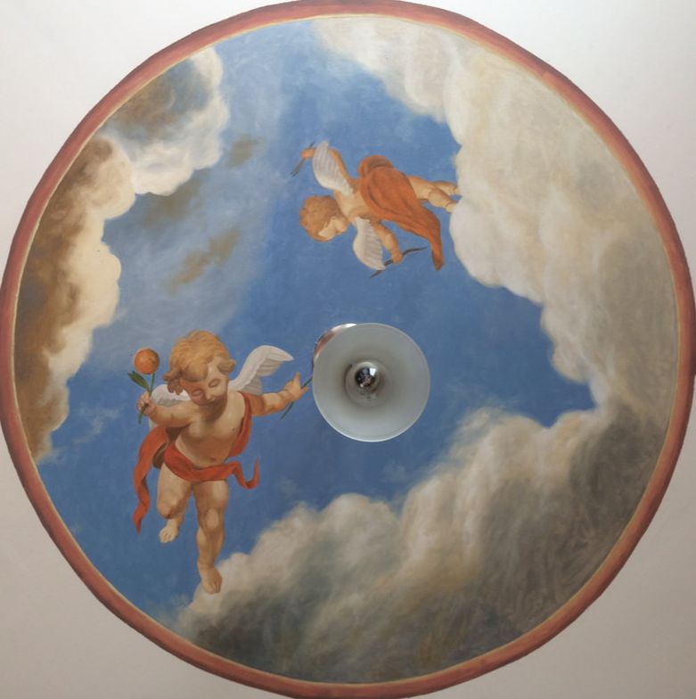 Ceiling painting for children's room by Irena Korosec