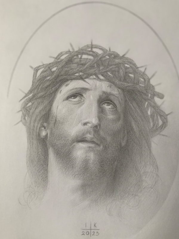 Study of the Head of Christ, after Guido Reni