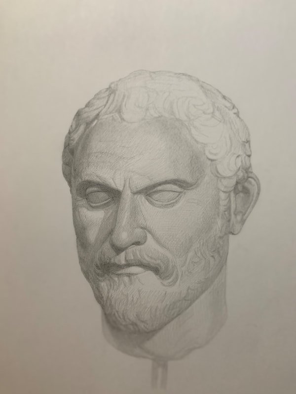 Study of a Roman sculpture, second layer