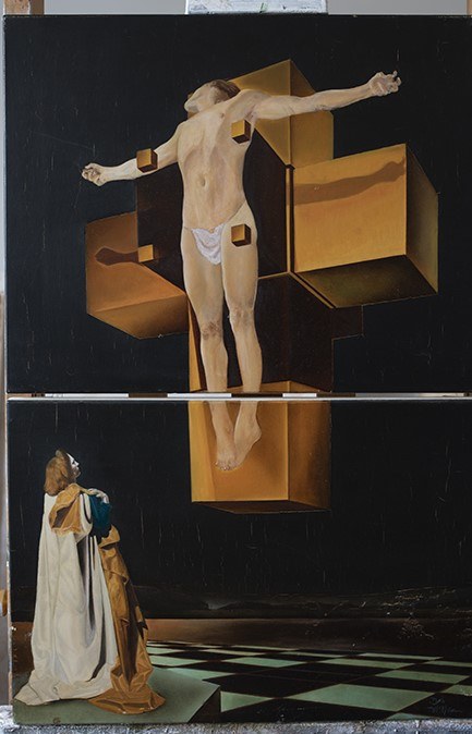 Copy of Salvador Dalí's Corpus Hypercubus, painted by Marc St. Jean