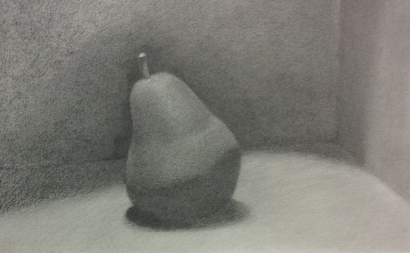 Marie-Annebelle Hébert — graphite still life of a pear