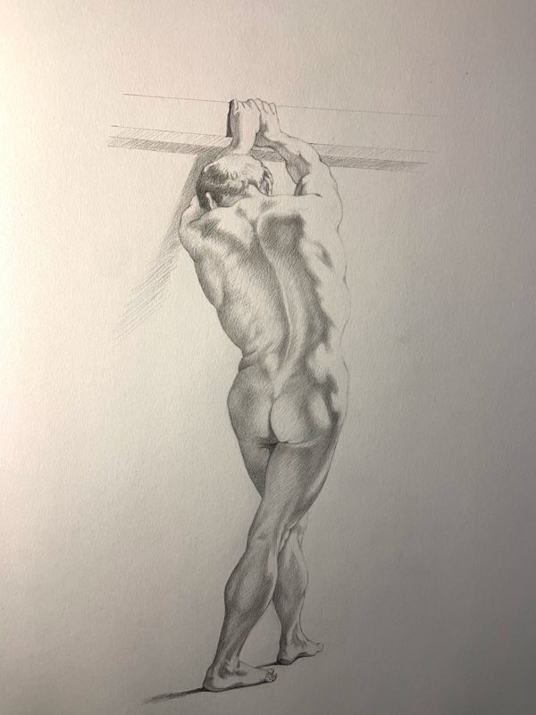 Male torso study, 19th century copy