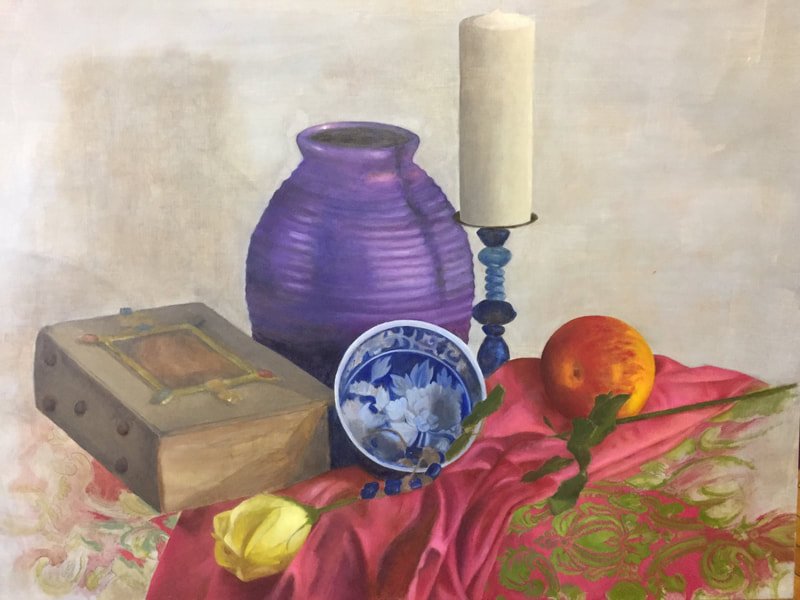 Still life oil painting