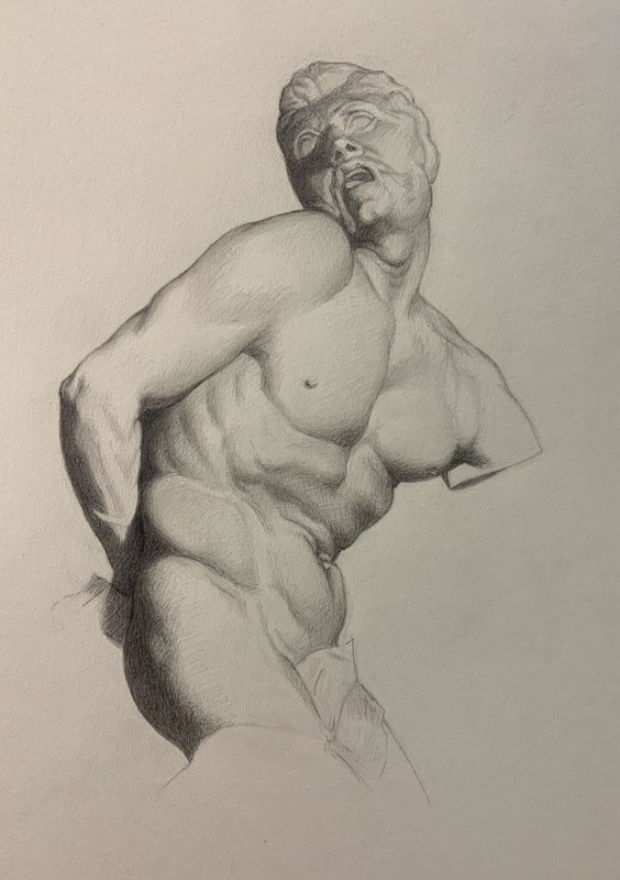Milon of Crotona drawing study