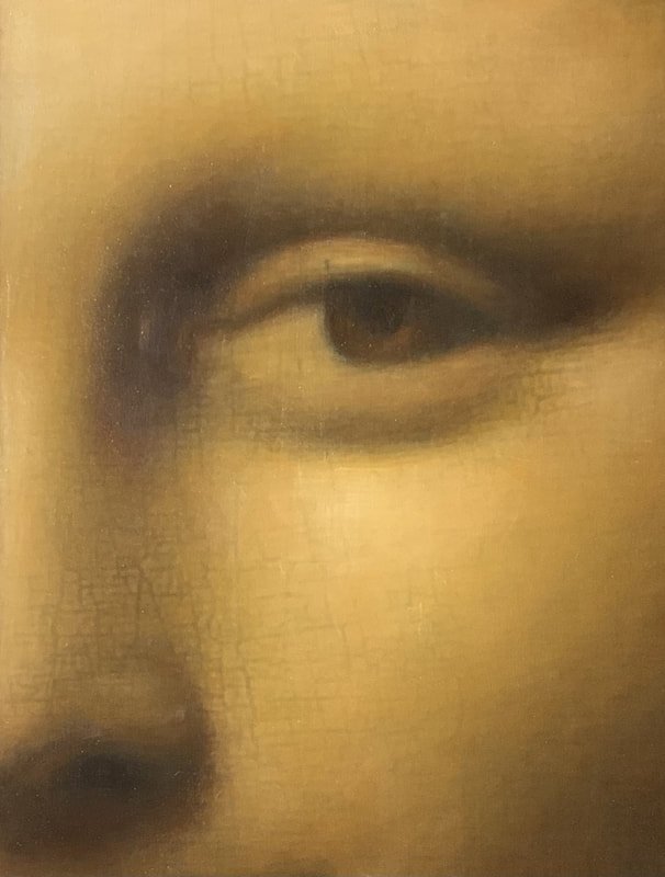 Mona Lisa eye detail student copy