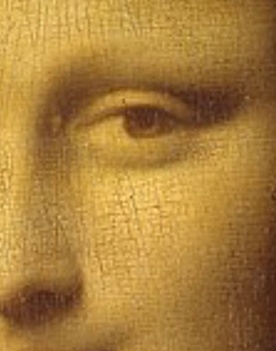 Mona Lisa eye detail original