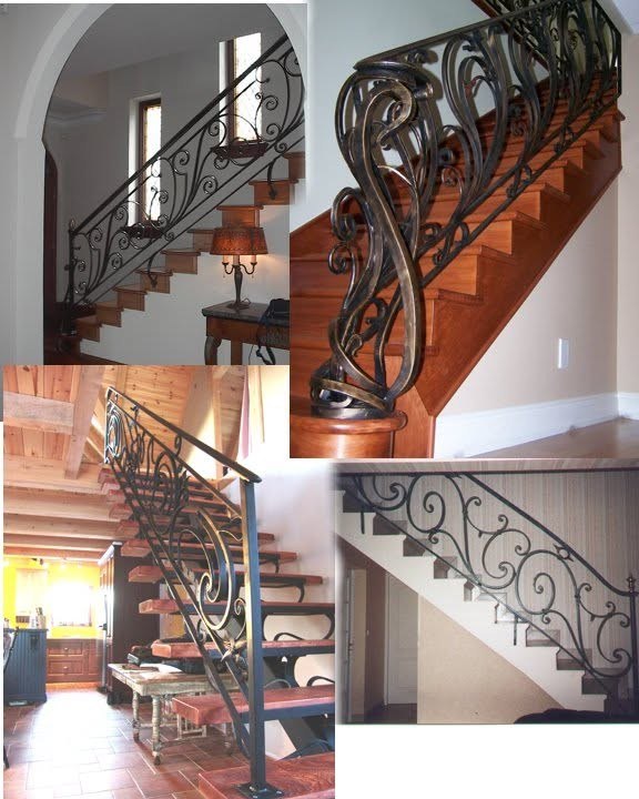 Michel Paradis — forged wrought iron staircase railings