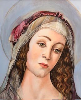 Desiree Rader — oil painting, Madonna copy