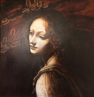 Desiree Rader — oil painting, copy of Leonardo da Vinci's angel