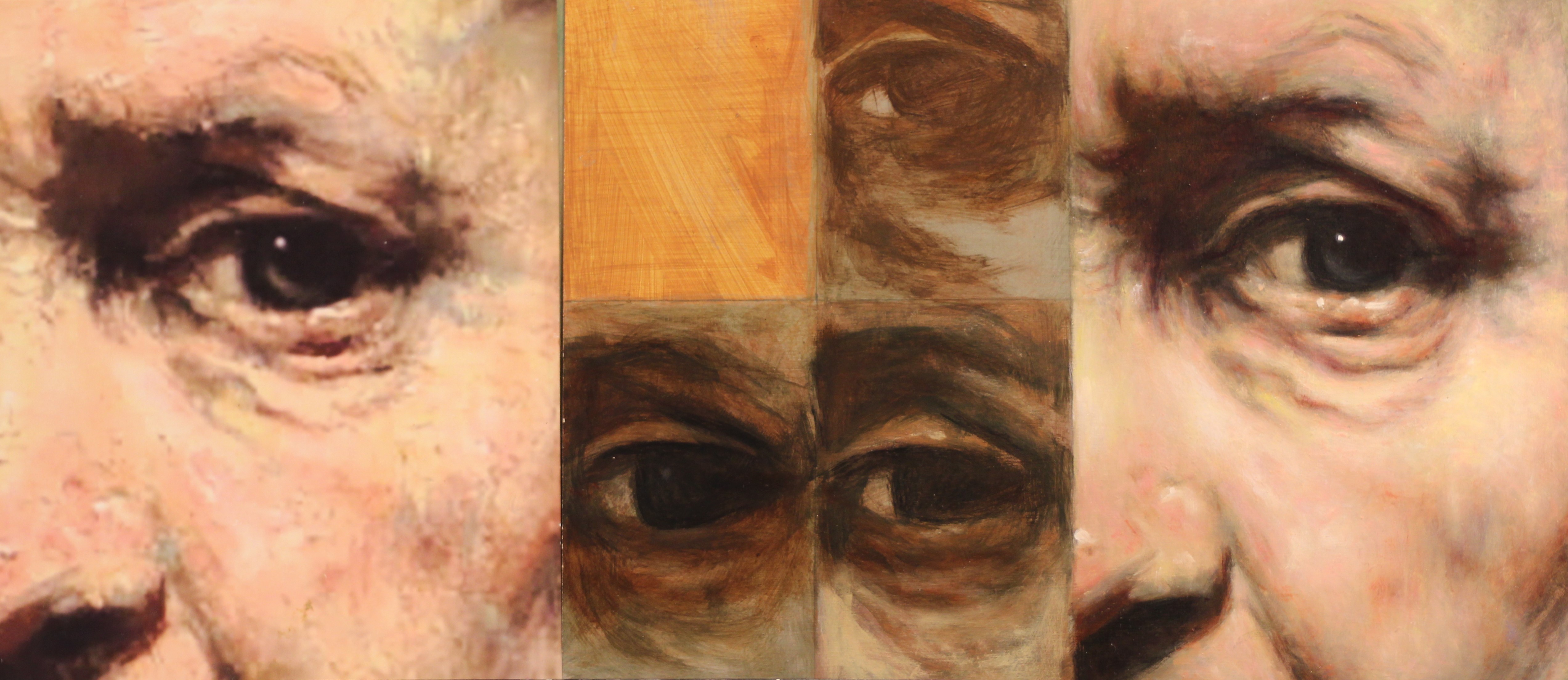 Rembrandt eye study — original, process and copy