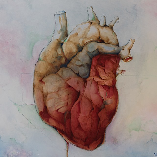 Marc St. Jean — Coeur 2, contemporary oil painting, 2023