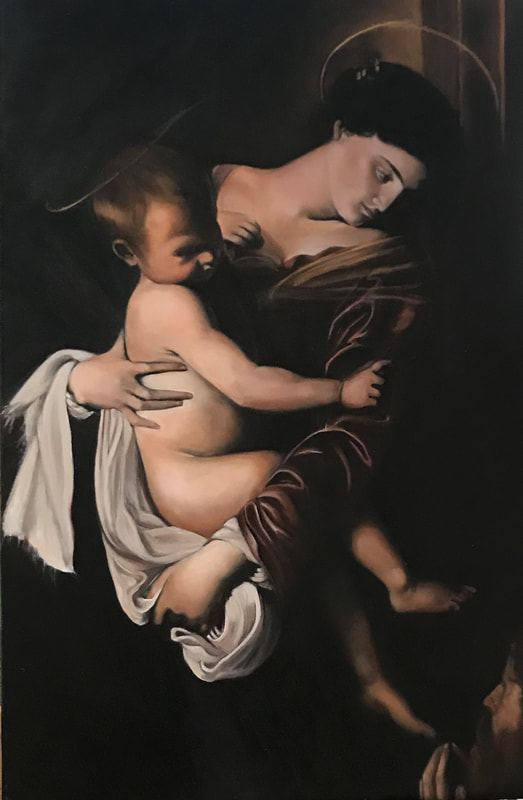 Madonna with child student copy